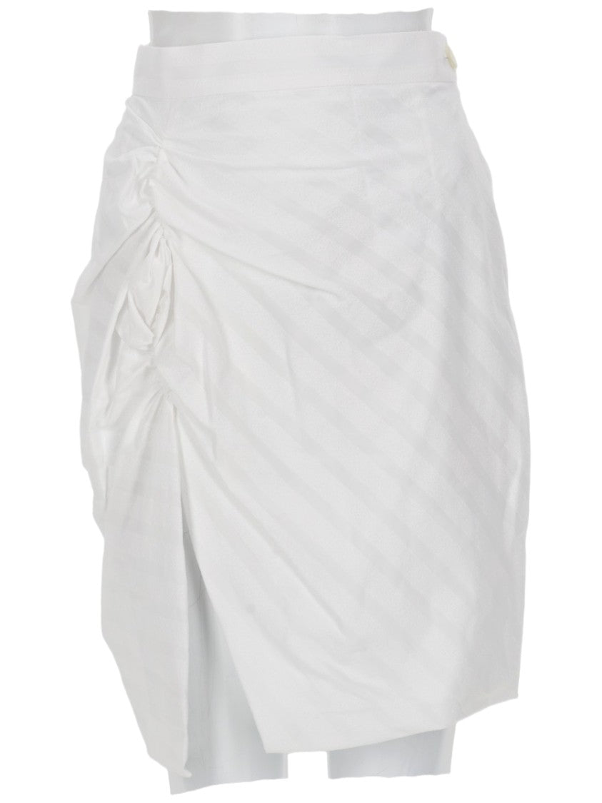Vivienne Westwood Side Panther Cotton-Blend Ruched Mini Skirt