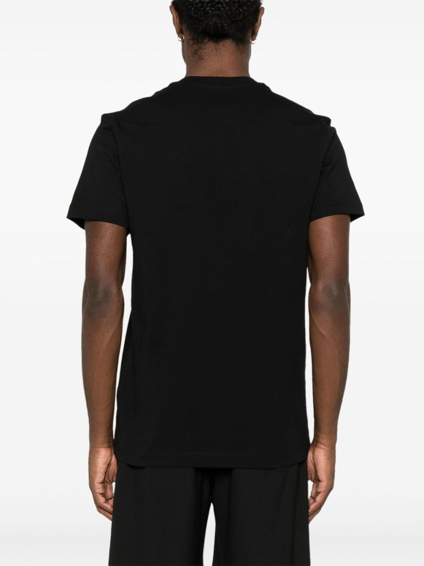Moschino Black Intricate Embroidery Short Sleeve T-Shirt