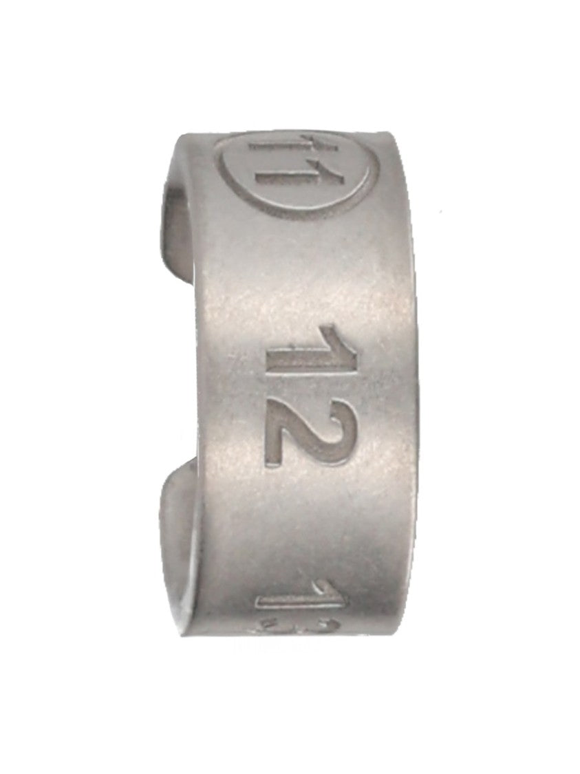 Maison Margiela Silver Number Reference Embossed Brass Ring