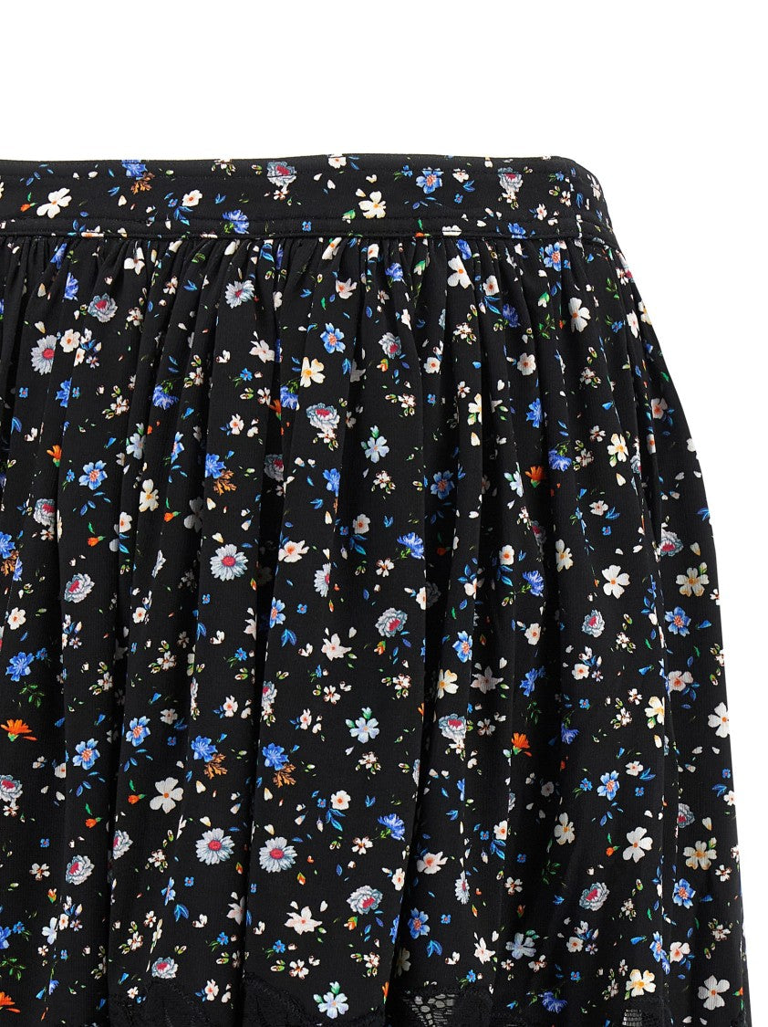 Paco Rabanne Floral Print Mini Skirt