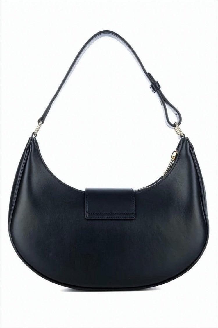 Celine Crescent-Shaped Shoulder Bag With Gold-Tone Clasp