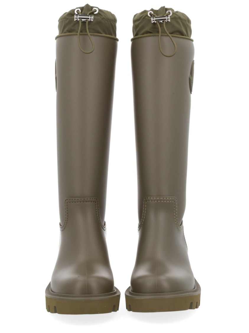 Moncler Kickstream High Vinyl Lug Sole Boots