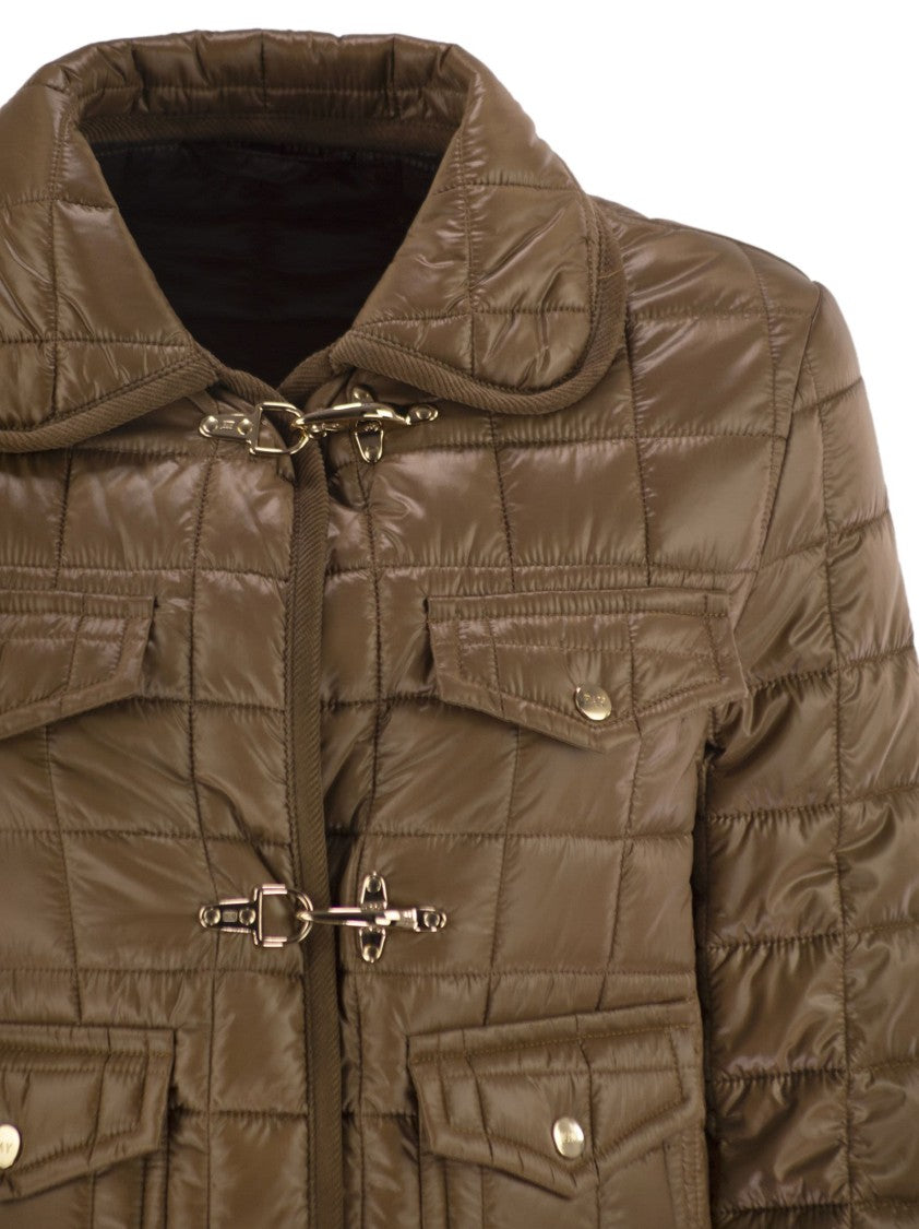 Fay 3 Hooks In Technical Checkered Fabric