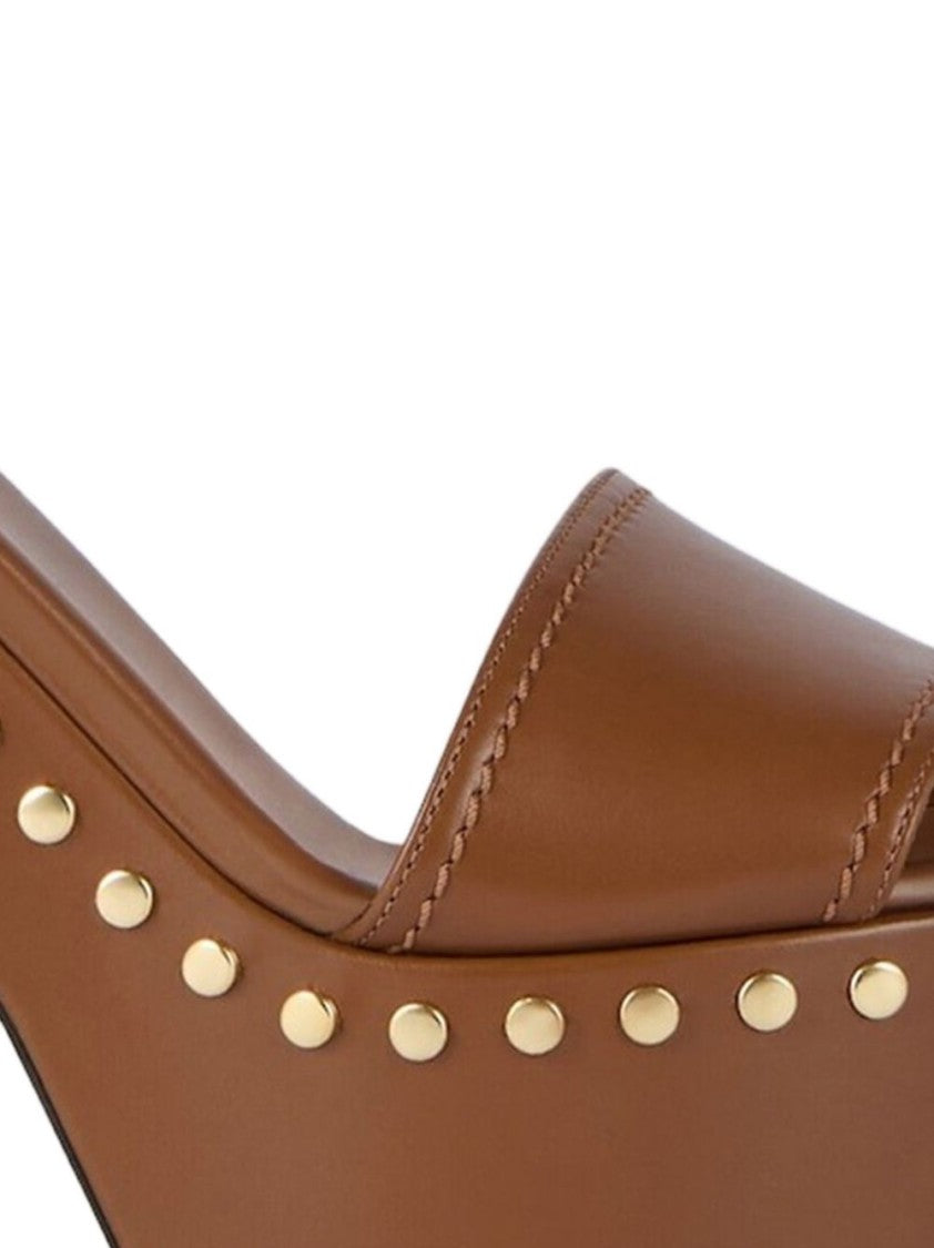 Givenchy Brown Silk And Nylon Block Sandals
