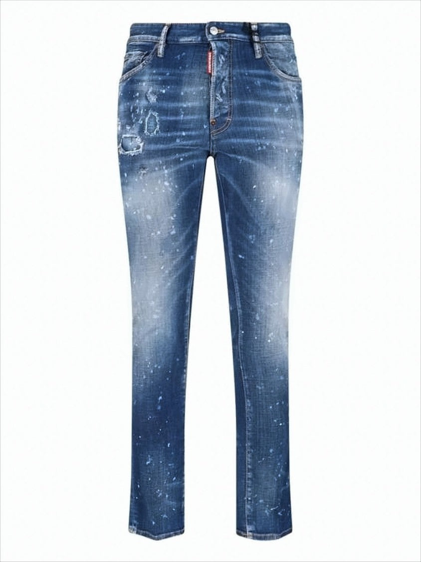 Dsquared2 Distressed Medium Blue Denim Pants