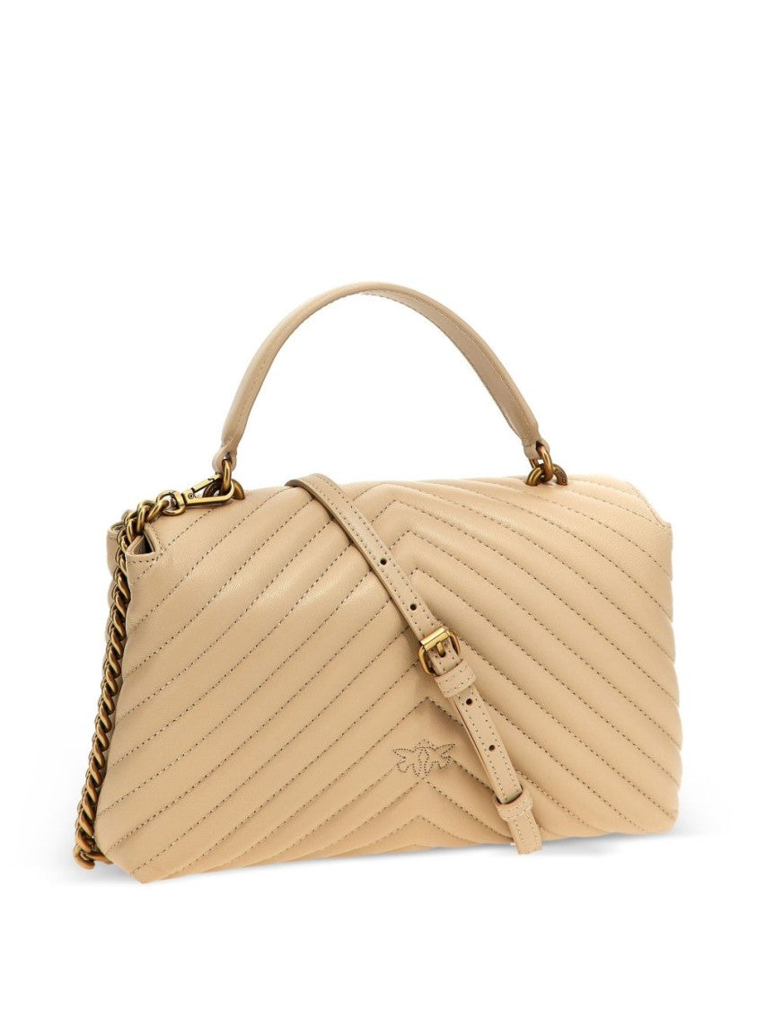 Pinko Sand Beige Quilted Handbag