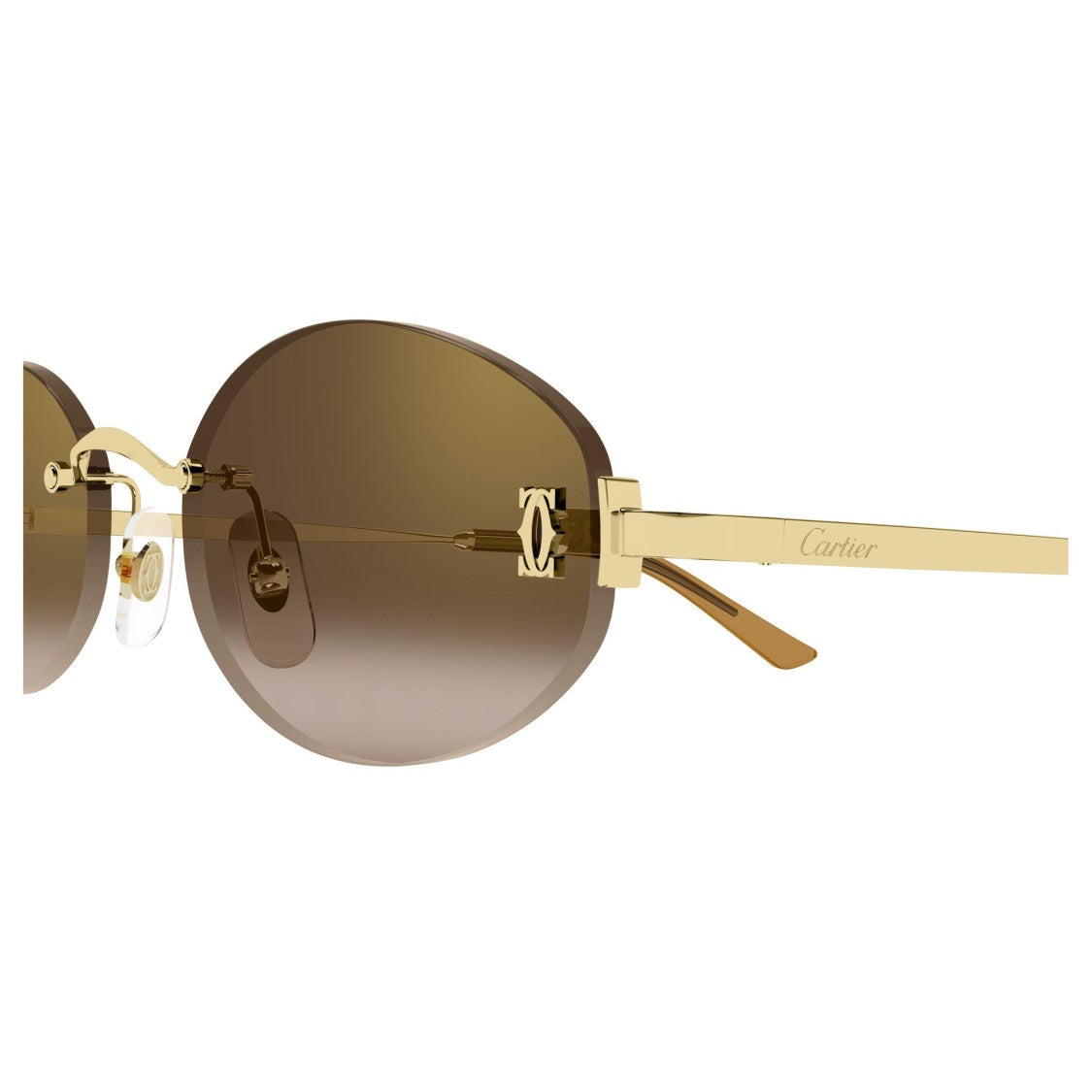 Cartier Ct0592s Oval Rimless Sunglasses