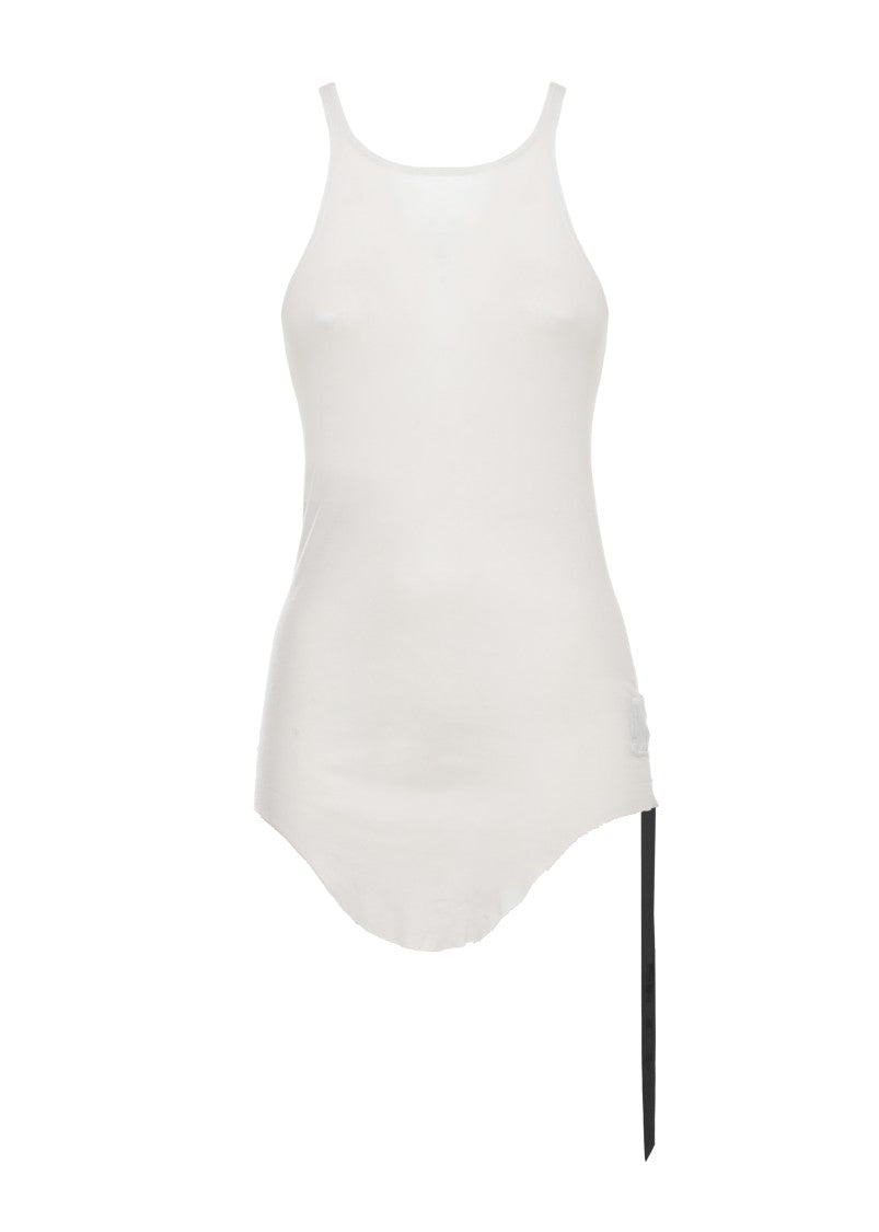 Drkshdw By Rick Owens Ivory Racer Cotton Tank Top