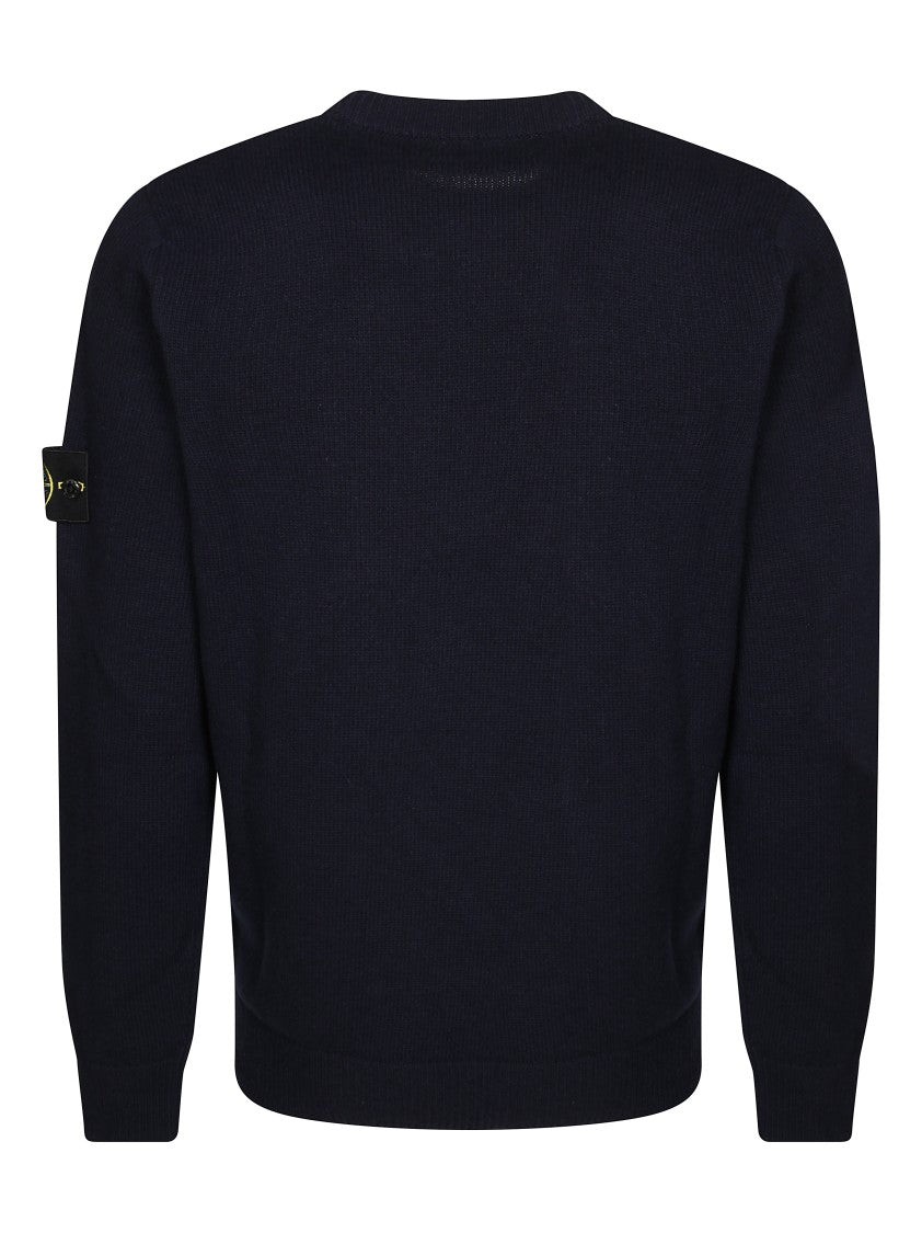 Stone Island Relaxed Fit Ribbed Crew Neck Sweater
