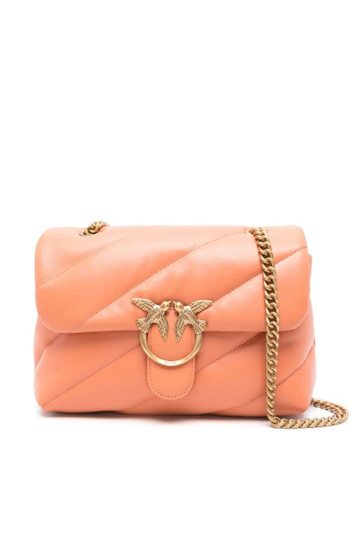 Pinko Quilted Leather Love Puff Classic Shoulder Bag