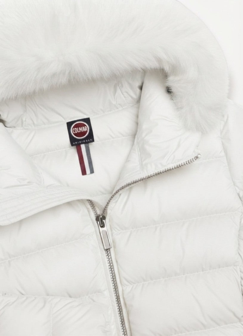Colmar Tofu Plush Hooded Quilted Down Jacket