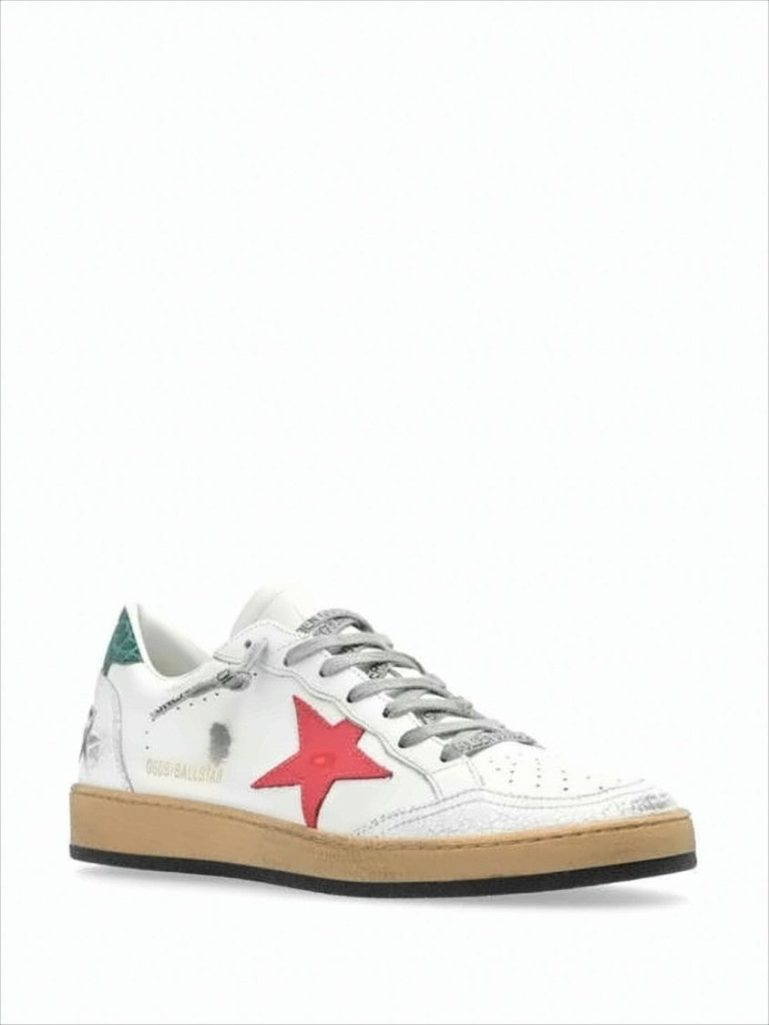 Golden Goose Distressed Low-Top Sneakers With Bold Star Accent