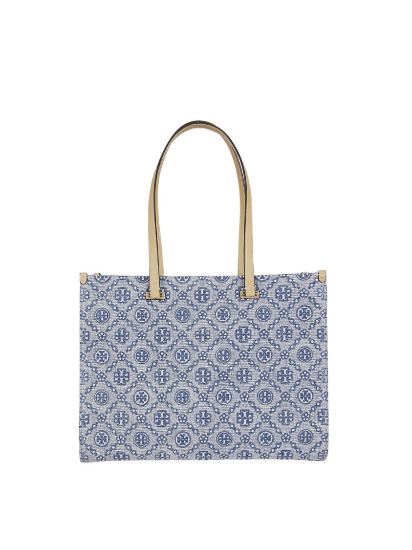Tory Burch T Monogram Denim Tote