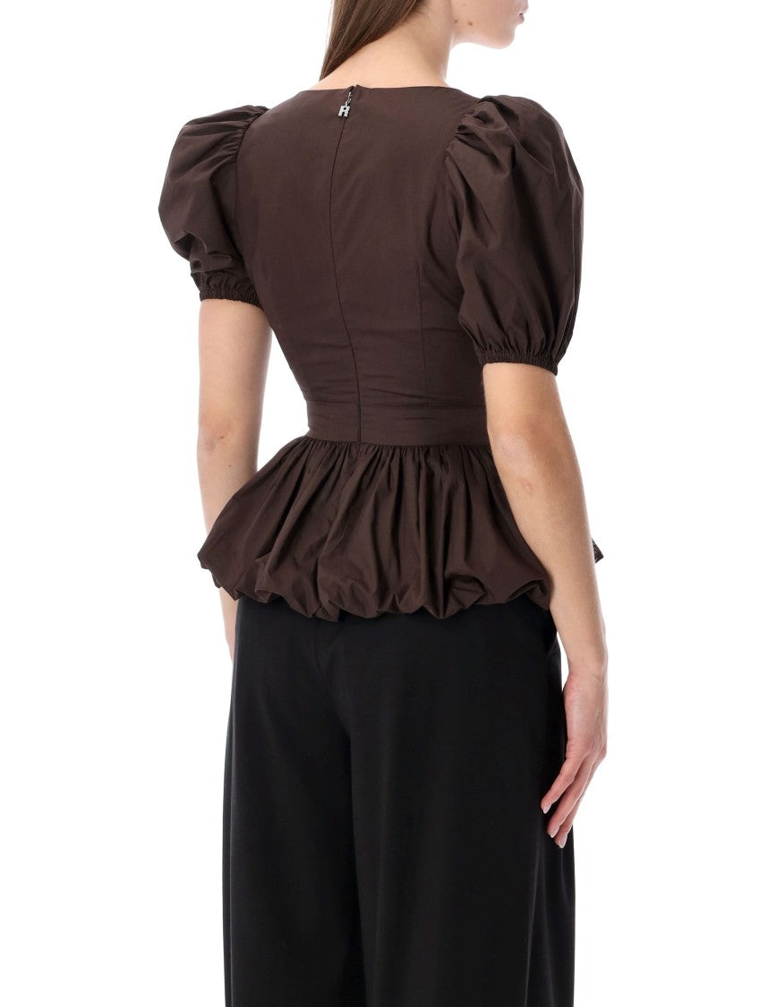 Rotate Rotate Puffed Sleeve Bubble Top