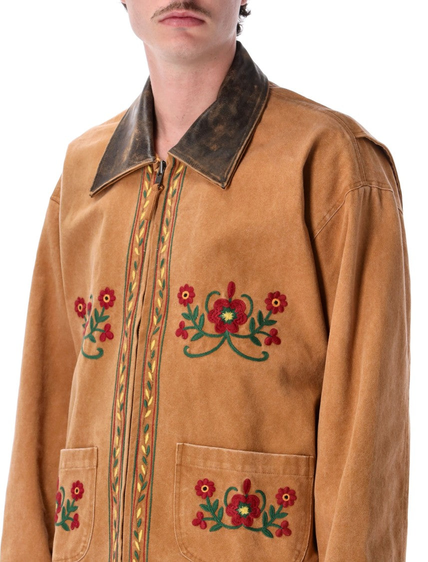 Found Embroidery Jacket Tan Embroidered Jacket