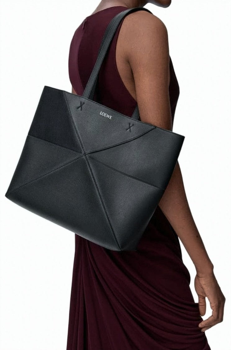 Loewe Geometric Design Calf Leather Shoulder Bag
