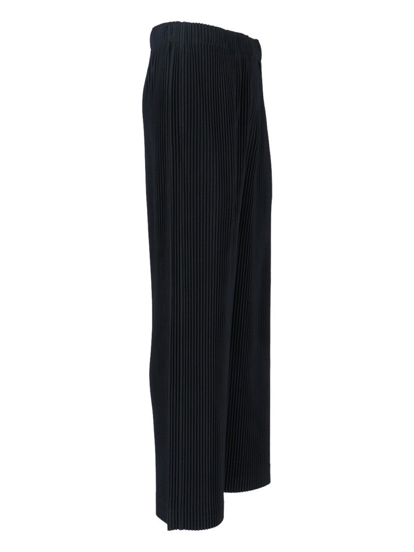 Homme Plissé Issey Miyake Wide-Leg Pleated Pants With Elastic Waistband