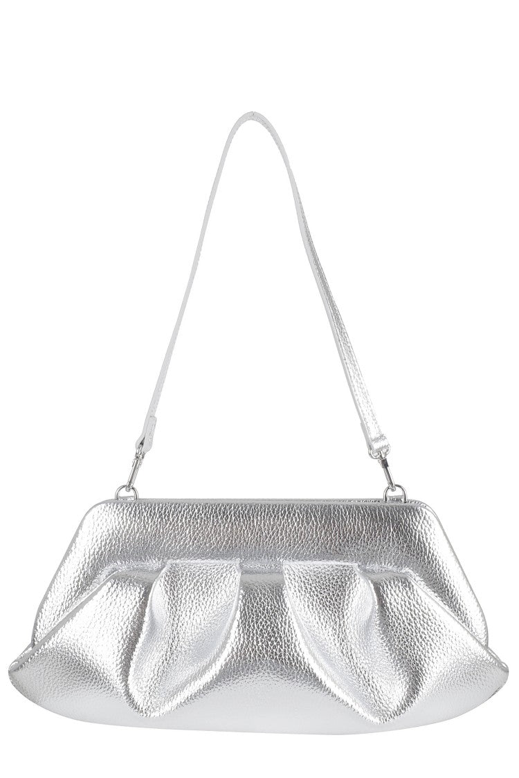 Themoirè Silver Bios Baguette Bottalato Curled Eco-Leather Shoulder Bag