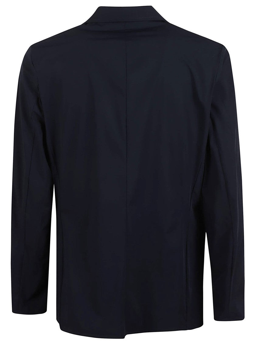 Aspesi Tailored Black Polyamide Jacket With Notched Lapel