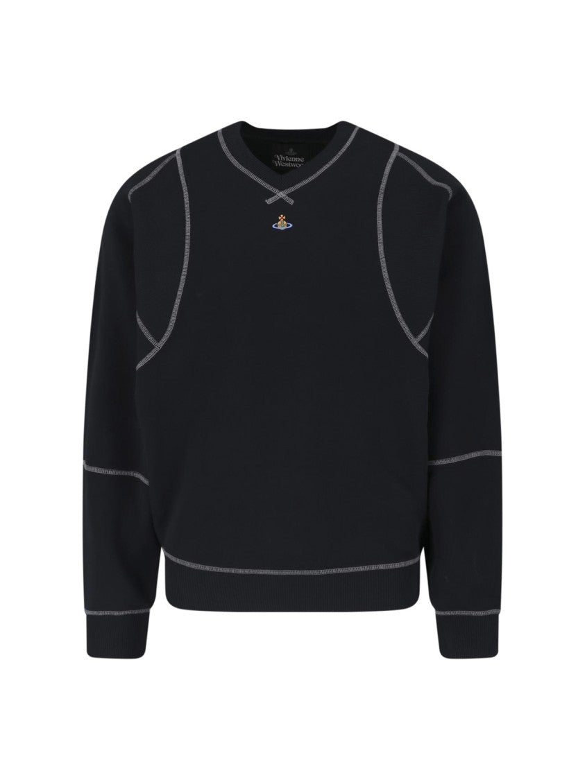 Vivienne Westwood Black Classic Crew Neck Fitted Sweater