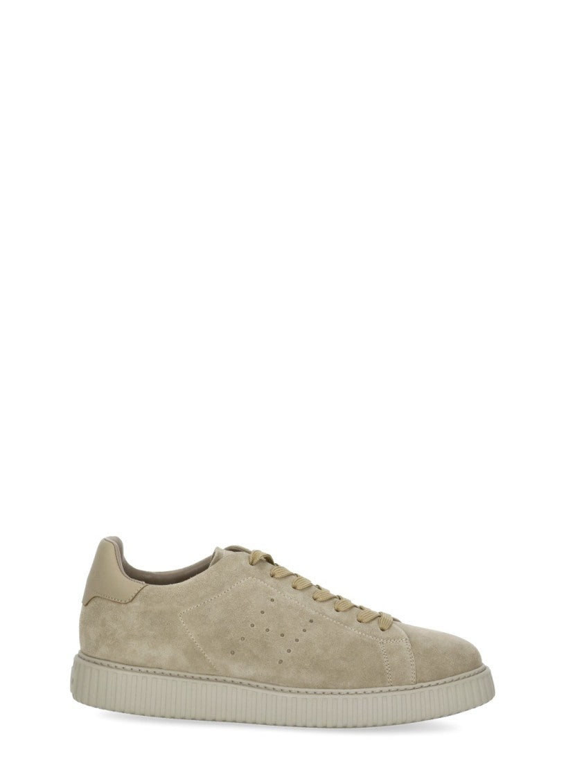 Hogan Beige Suede Low-Top Sneakers