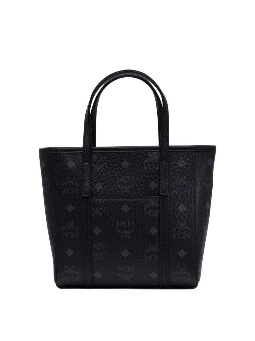 Mcm Structured Black Crossbody Bag With Adjustable Strap