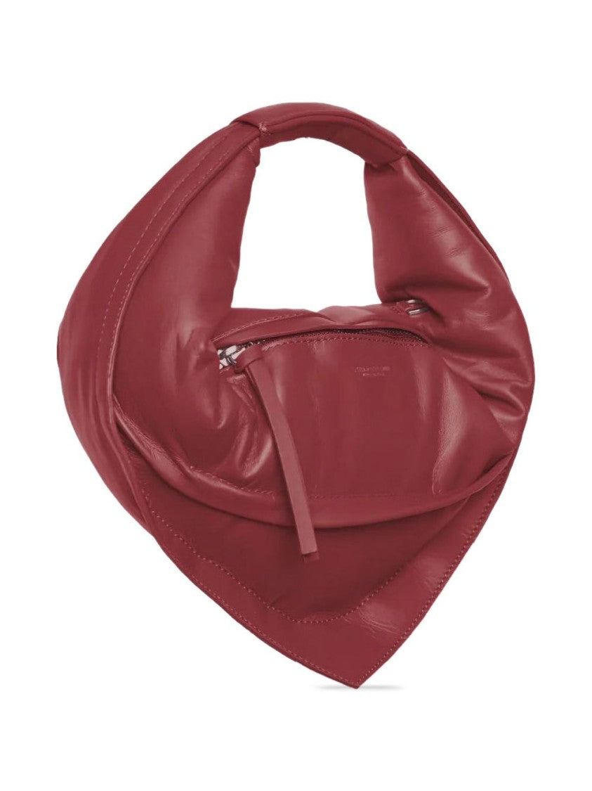 Federico Cina Bordeaux Triangular Calfskin Handbag