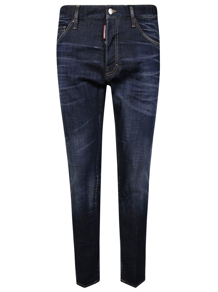 Dsquared2 Dark Wash Slim-Fit Jeans With Tapered Leg Design