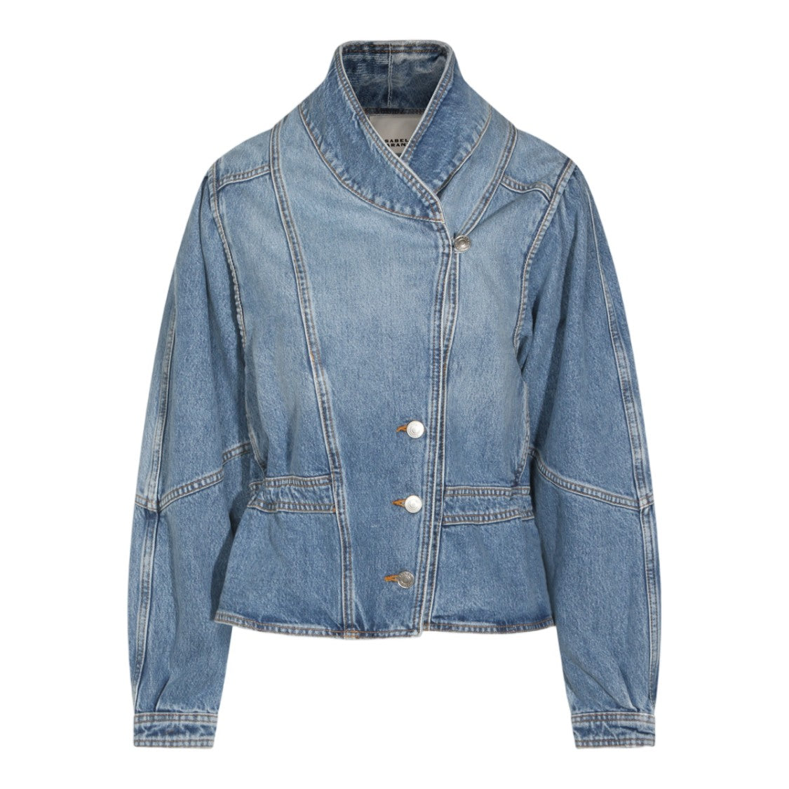 Isabel Marant Étoile Structured Denim Jacket With High Collar