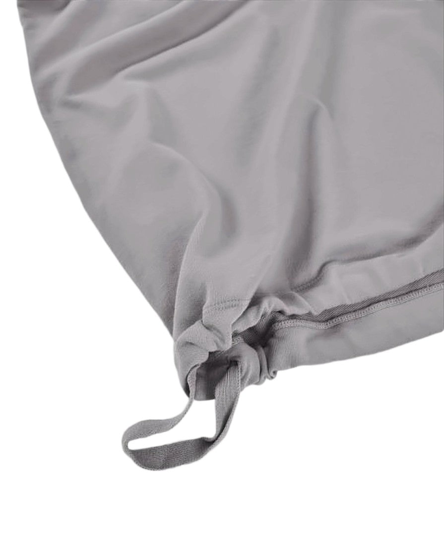 C.P. Company Minimalist Grey Hoodie With Adjustable Drawstrings