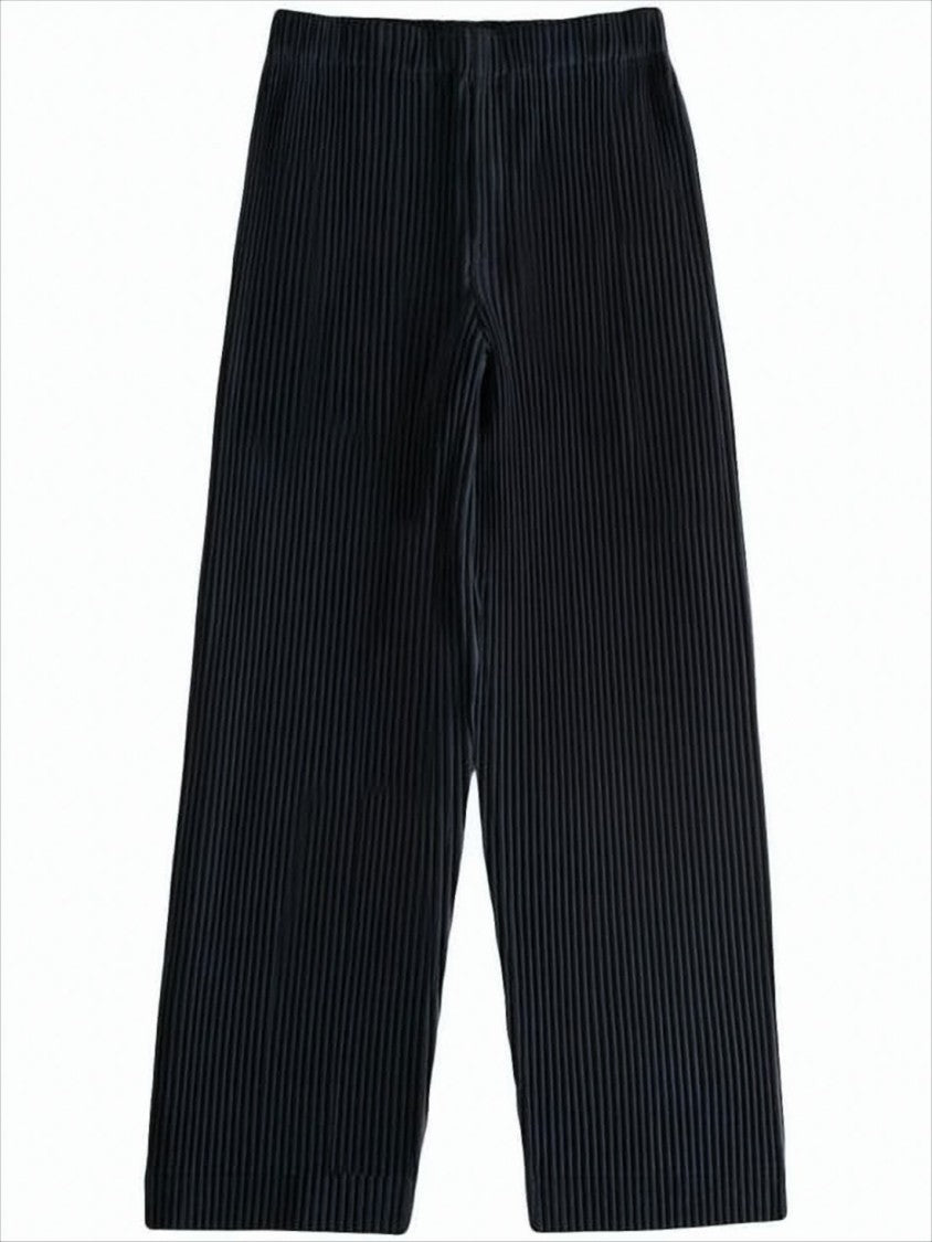 Homme Plissé Issey Miyake Wide-Leg Pleated Textured Pants With Cropped Length