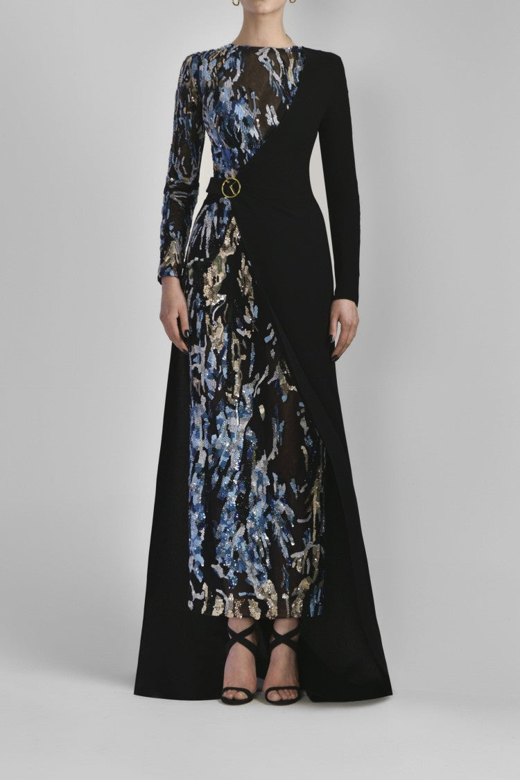Saiid Kobeisy Fitted Beaded Tulle Dress