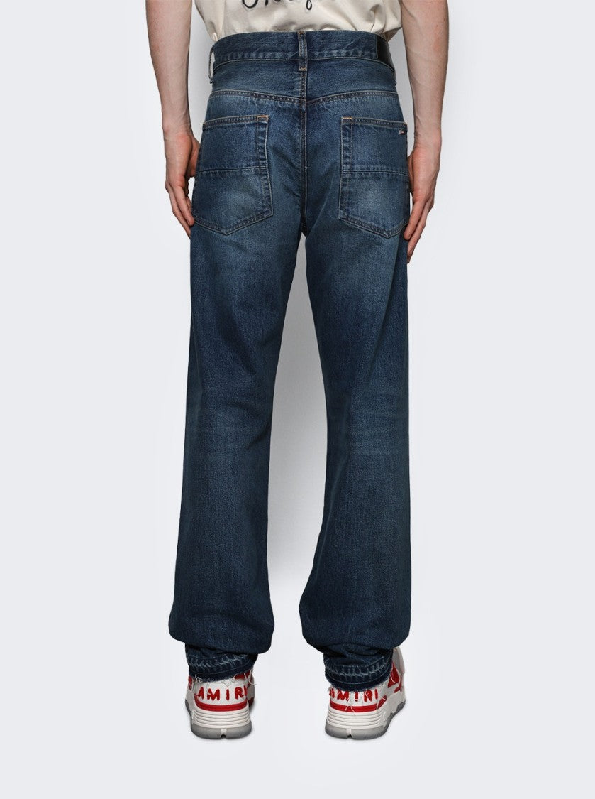 Amiri Released Hem Straight Jean Dark Indigo