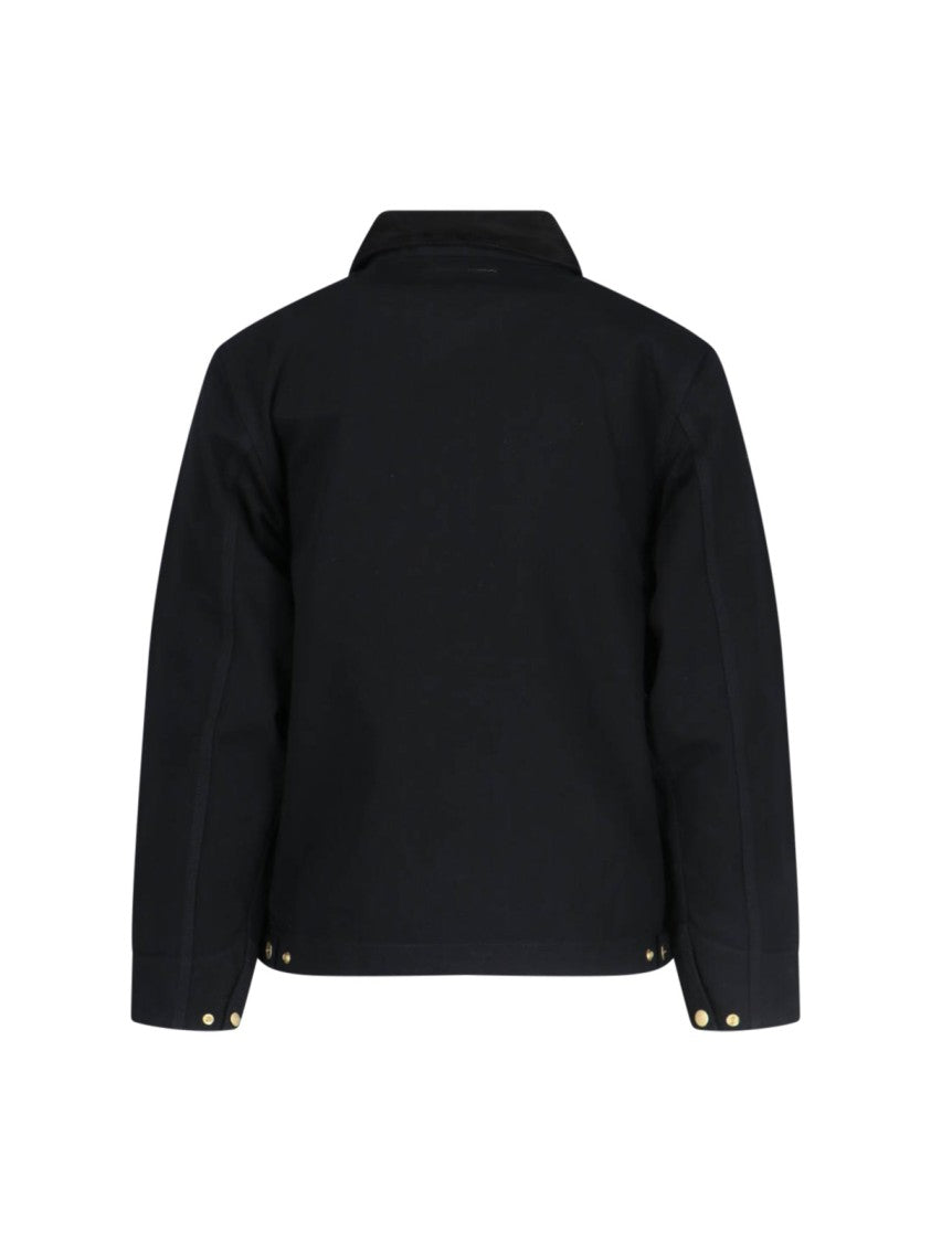 Carhartt Wip Black Detroit Zip-Up Cotton Jacket