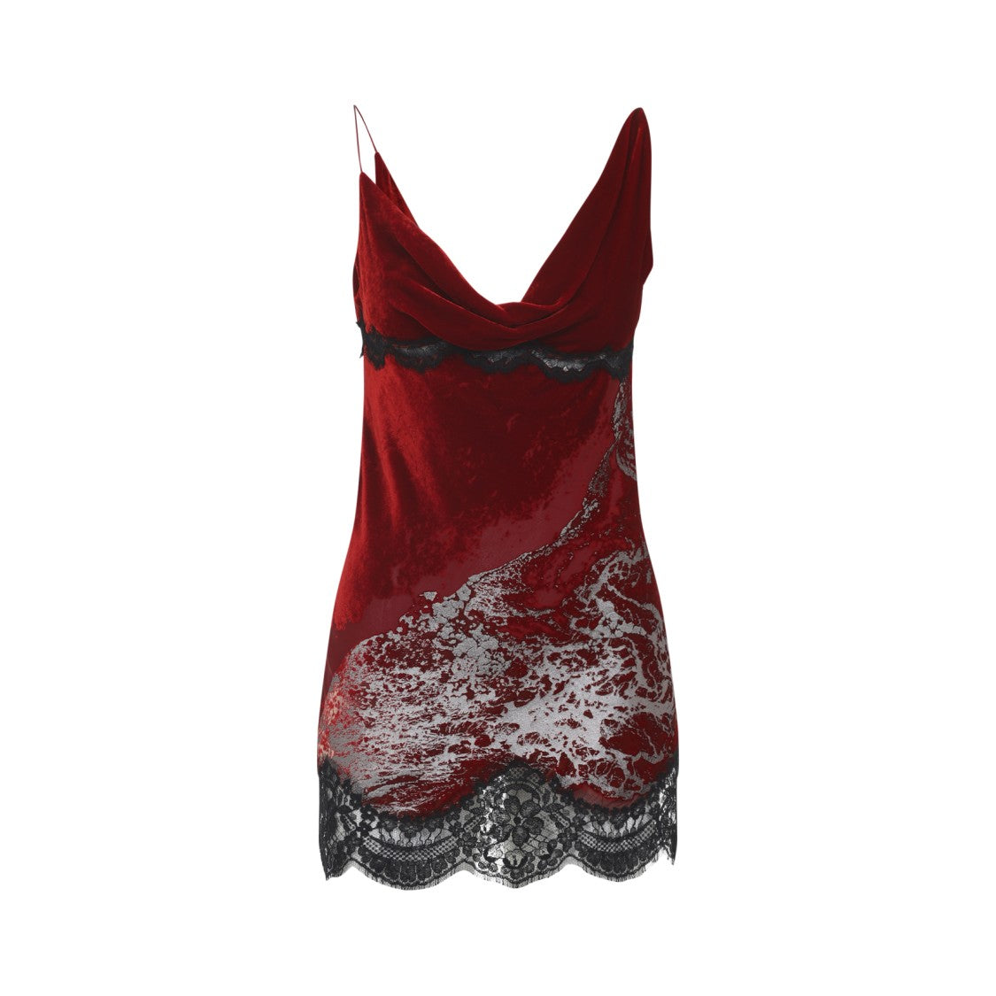 Roberto Cavalli Draped Dark Red Viscose Mini Dress