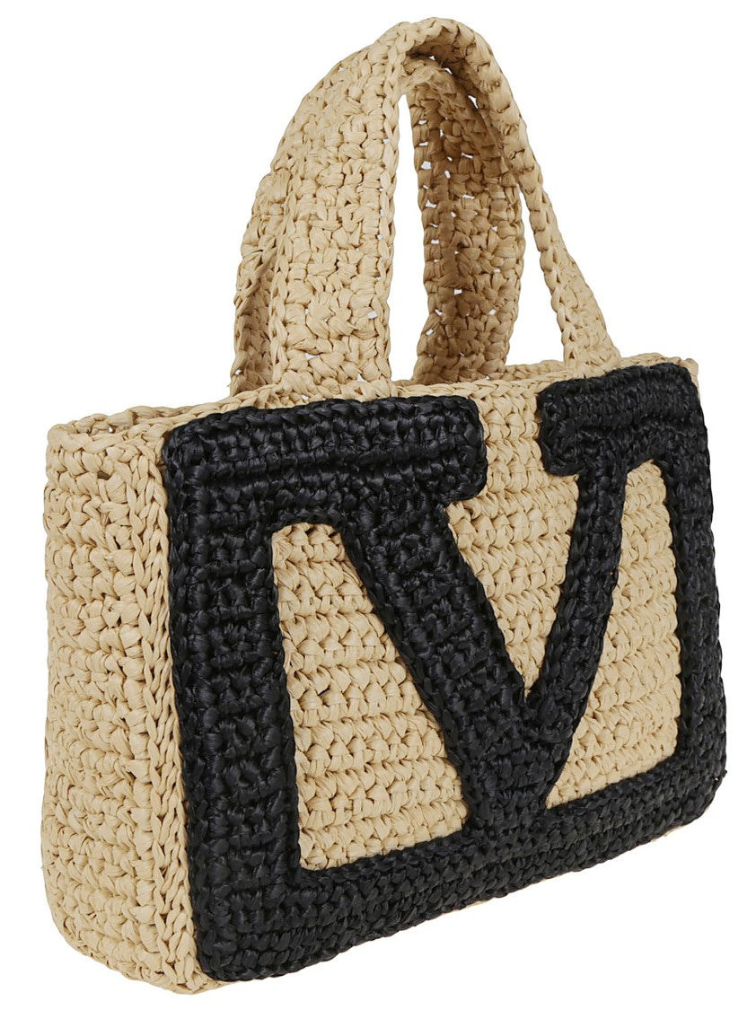Valentino Garavani Viva Superstar Crochet Small Shopping Bag
