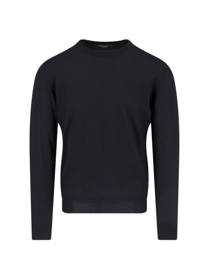 Loro Piana "Superlight" Sweater, In Black Cashmere