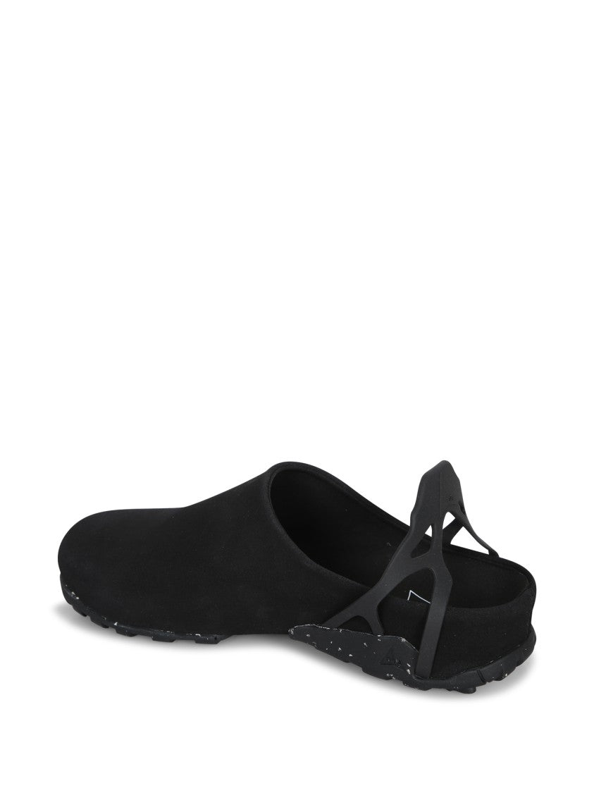 Roa Perforated Black Slip-On Sneakers