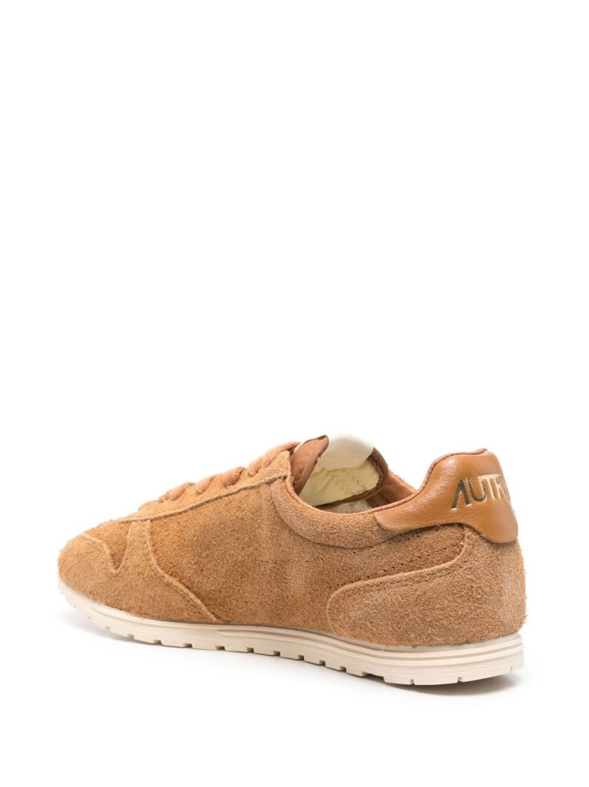 Autry Nylon And Leather Marrone Sneakers
