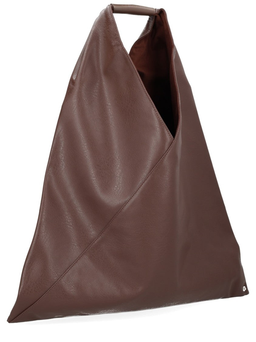 Mm6 By Maison Margiela Medium Triangular Shape Bag With Structured Handle