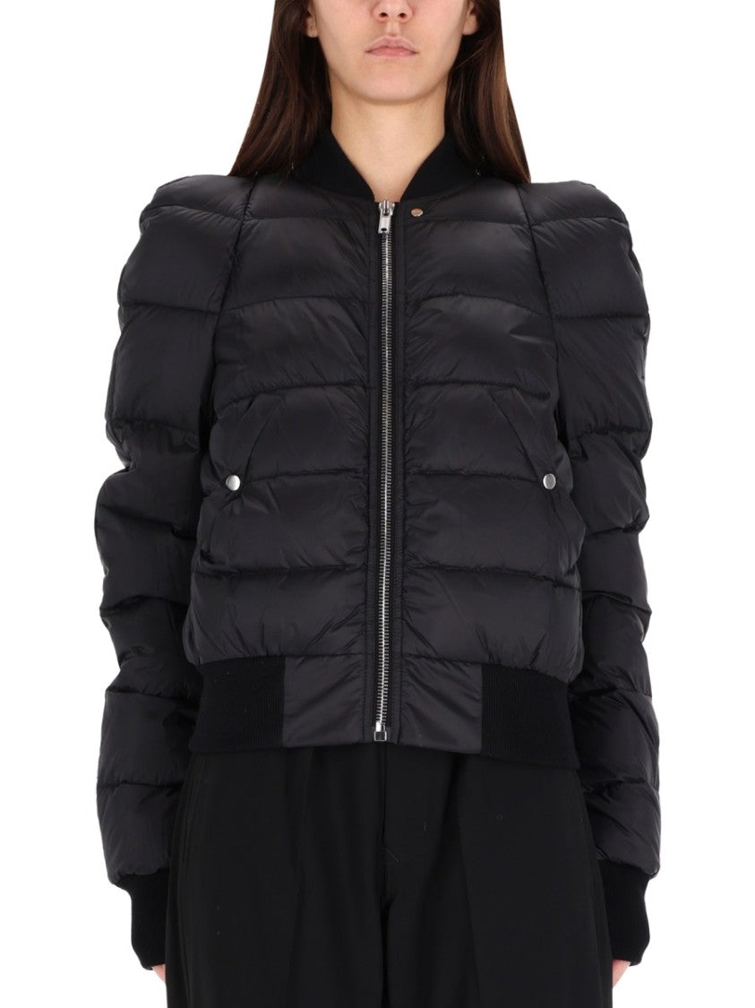 Rick Owens Cropped Black Puffer Jacket