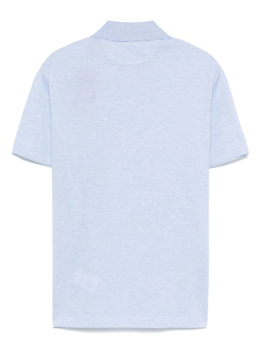 Paul & Shark Blue Three-Button Short-Sleeve Cotton Polo Shirt