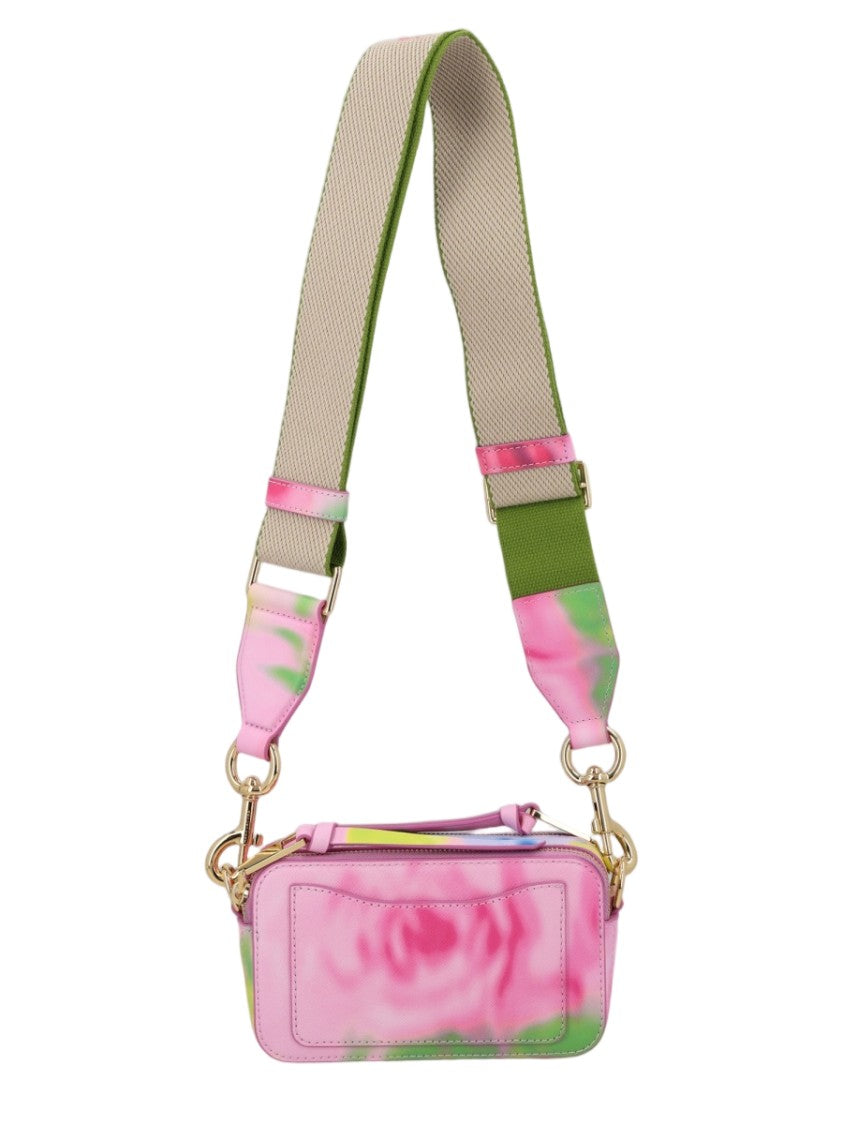 Marc Jacobs Rectangular Crossbody Bag With Blurred Floral Design And Gold-Tone Accents