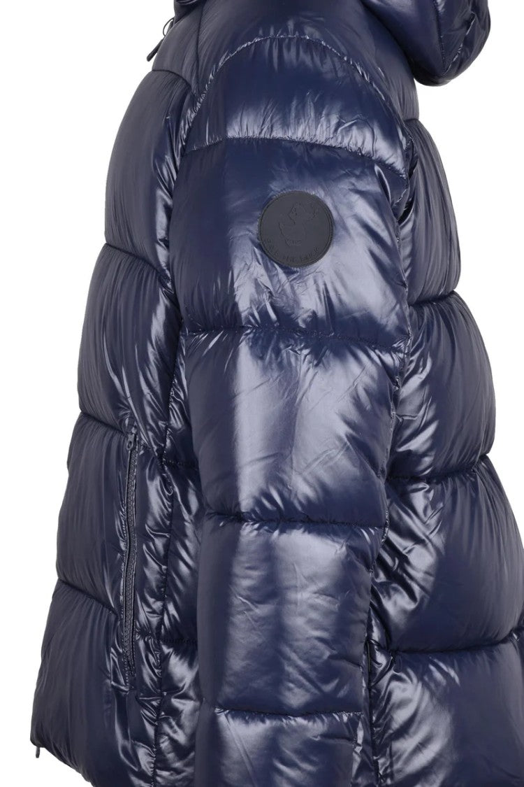 Save The Duck Down Jacket With Zip - Blue