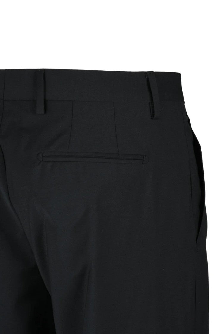 Les Hommes Wool Stretch Pants - Black