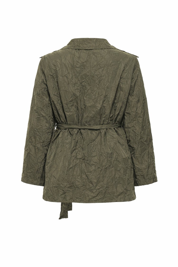 Maria Calderara Crinkled Technical Cape With Lieghtweight Insulation