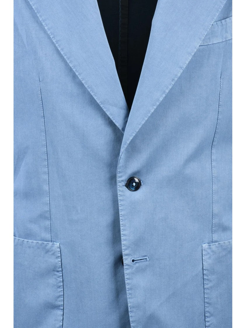 L.B.M. 1911 Cotton-Silk Blend Jacket With Single-Button Closure And Rounded Fit