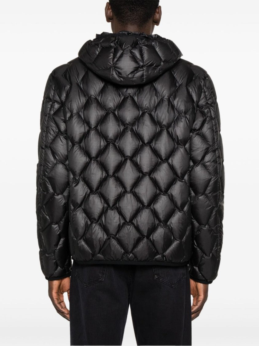 Peuterey Geometric Quilted Down Jacket With Heat-Sealed Zippers