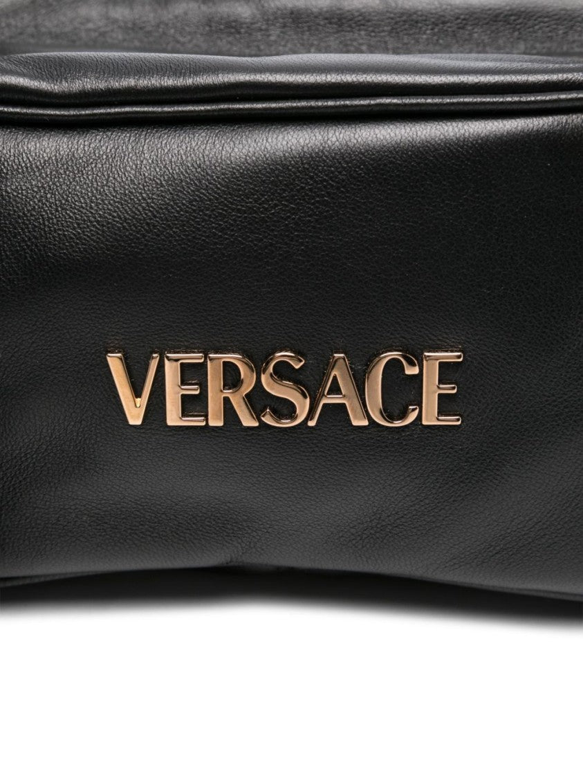 Versace Rectangular Handbag With Polished Finish