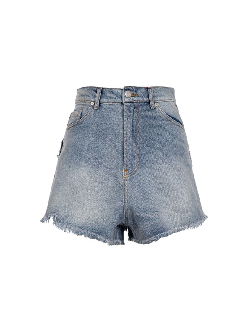 Natasha Zinko Denim Heart Shorts